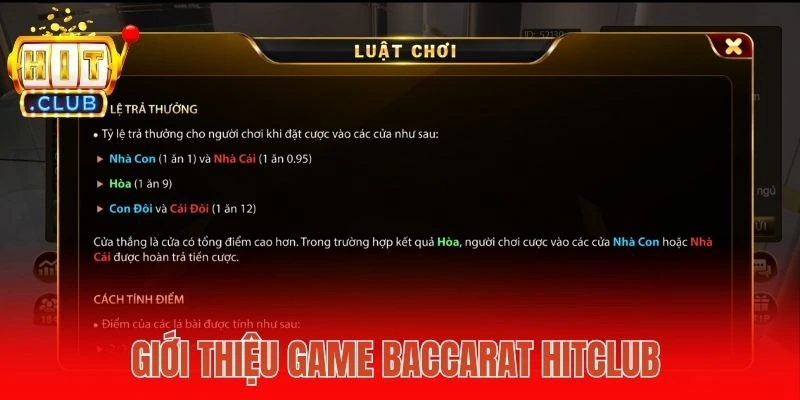 Giới thiệu game Baccarat Hitclub